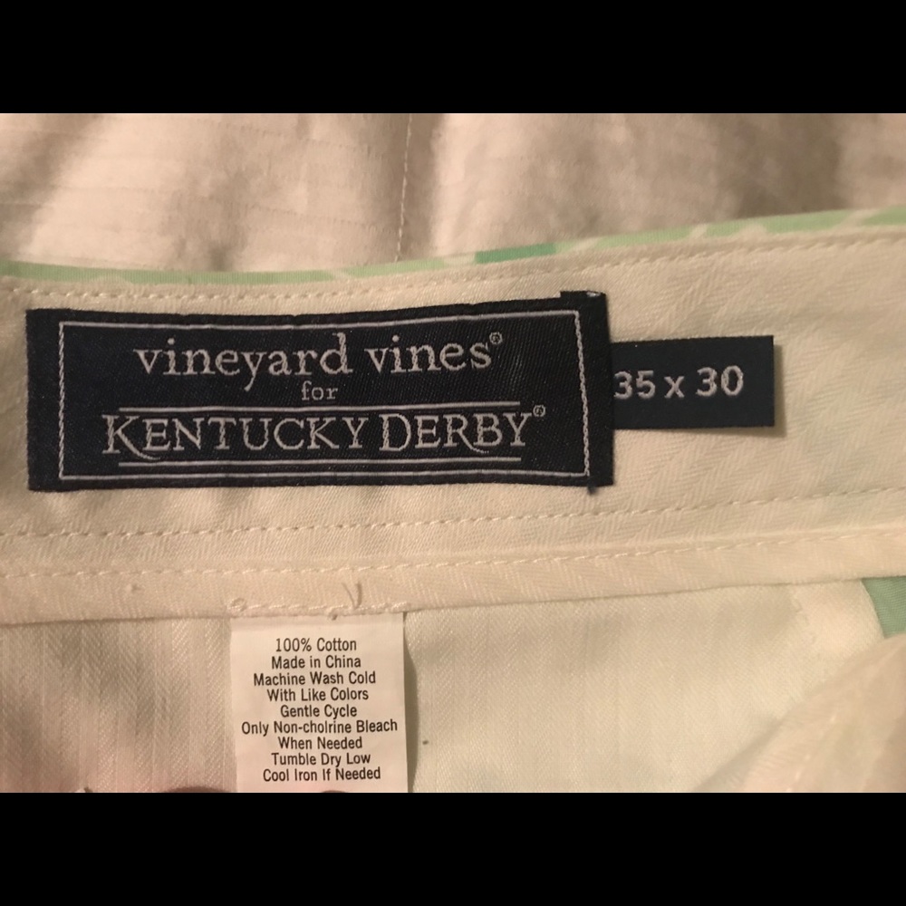 Vineyard Vines Kentucky Mint Julep Pants 35 x30 - Picture 4 of 5